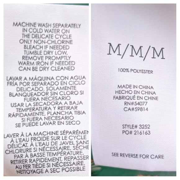 CAbi Stevie Floral Blouse #3252 Short Sleeve V-Neck High-Low Hem Green size M - Picture 11 of 13